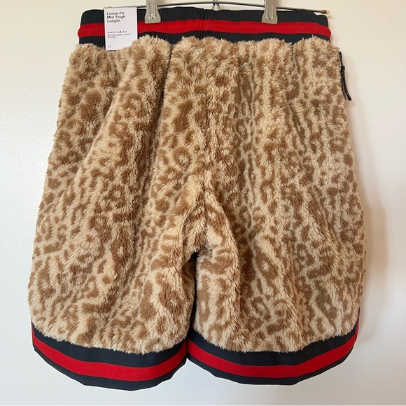 Nike Leopard Print Faux Fur Premium Basketball Shorts DQ6176-206 Mens New w tags - Picture 3 of 7